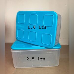 Tupperware Rectangular Clear Mates Set of 2